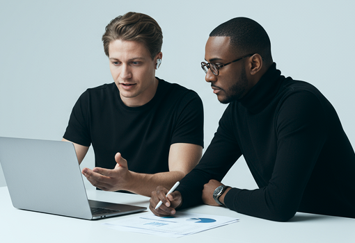 Equipe analisando desempenho